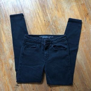 American Eagle black skinny jeans hi-rise